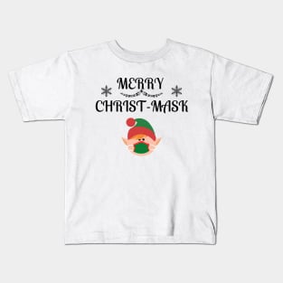 Merry Christmask Quarantine Elf Kids T-Shirt